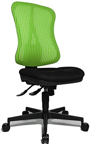 Topstar Head Point SY ergonomischer Bürostuhl, Schreibtischstuhl, Muldensitz (höhenverstellbar), Stoffbezug, grün / schwarz