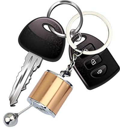 Vigcebit Stick Shift Schlüsselanhänger,Schaltknauf Schlüsselanhänger - Schlüsselanhänger mit sechs Gängen, Schlüsselanhänger mit manueller Gangschaltung, geeignet für Männer und Frauen