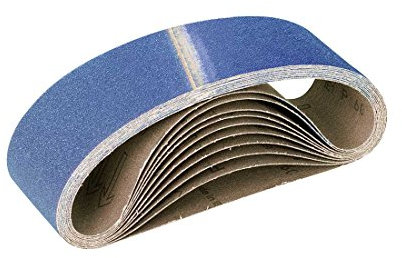 RETOL bandes abrasives, 610 x 100 mm, G36, p. ponceuses à bande portatives, corindon de zirconium (Lot de 10)