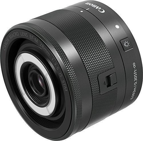 Canon EF-M 28mm f/3.5 Macro IS STM - Objetivo para cámara Canon, Negro