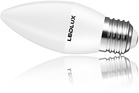 E27, LED E27, LED lampe E27 Kerzenform, 6W Warmweiss, 610 Lumen Ø 37mm Ra >80, 230V CCD Ersetz 50W (1er PAK)