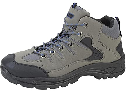 DEK ONTARIO Mens Lace Up Trail Trek Mid Ankle Boots Black