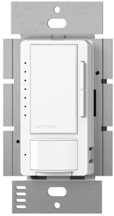 Lutron Maestro LED+ Dimmer and Vacancy Sensor, Single Pole and Multi-Location, MSCL-VP153M-WH, White