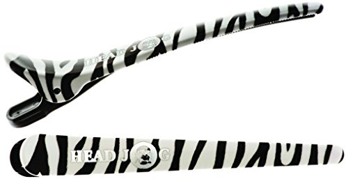 Head Jog Klip Itz 6 Pack Hair Sectioning Clips With Strong Grip. Professional No Crease Duckbill Hair Clips For Sectioning & Styling. Suitable For All Hair Lengths & Types (Zebra Print)