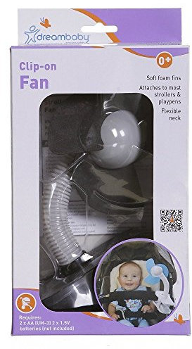 Dreambaby Tee-Zed Clip on Fan - Silver/Black - 2 Count