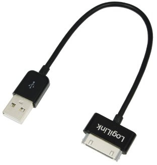 Logilink UA0129 USB Kabel für Apple iPod und iPhone, schwarz, 0,15m
