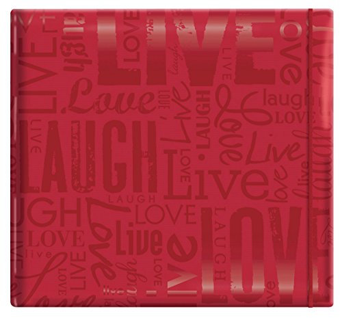 MBI 30,5 x 30,5 cm glänzendes Sammelalbum Live, Love and Laugh, Rot