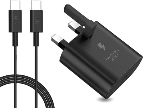 45W PD 3.0 USB C Super Fast Charger Adapter plug with USB-C to C Super Fast Charging Cable for Samsung Galaxy S23/S23 Ultra/S23+/S22/S22 Ultra/S22+/S21/S20/Note20, iPhone 15/15 Plus/15 Pro/15 Pro Max,