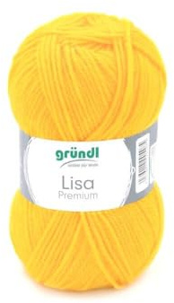Gründl Lisa Strickgarn 50g Universalgarn (Sonnengelb 10)
