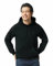 Gildan Felpa In Pile Con Cappuccio, Modello G18500, Felpa con Cappuccio Uomo, Nero, XXL