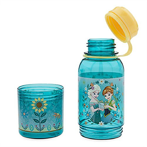Disney Store Frozen Fever Plastic Snack Drink Water Bottle New 2016 by Disney