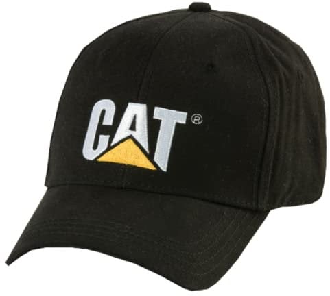 Caterpillar CAT Herren Kappe Schirmmütze Baseball Cap Schwarz mit Logo Einheitsgröße