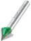 Trend CraftPro Chamfer Router Cutter Bit, 1/4 Inch Shank, 12.7mm Cut Diameter & 60 Degree V Groove, Tungsten Carbide Tipped, C043X1/4TC