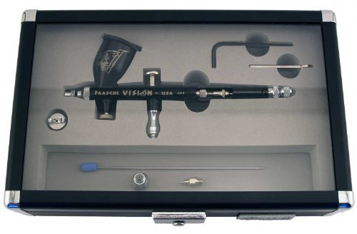 Paasche Airbrush Vision Gravity Feed Double Action Airbrush Set by Paasche Airbrush