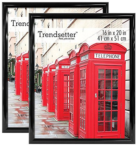 MCS Trendsetter Posterrahmen, Schwarz, 40,6 x 50,8 cm, 2 Stück