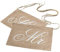 SwirlColor Lace Burlap Bögen Mr. & Mrs Stuhlschilder Hochzeit Set Stuhl Zeichen Garland Rustikale Hochzeit Dekoration (Stuhl Banner)