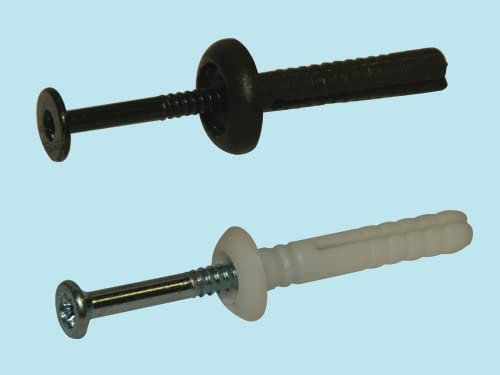 Tasselli a battuta - Testa di moro Ø6x40 - vite zincata nera Conf. 200 Pz