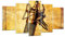 ARTTOR Wandbilder Dekoration Wohnzimmer Mikrofon Musik Lied Mehrteilige Bilder auf Glas 160x85cm Glasbild Schlafzimmer Küche Set 5 teilige Wand Kunstdruck Art Groß XXL Wanddeko Modern GEA160x85-0525