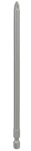 Bosch Professional Bit Extra-Hart für Pozidriv-Kreuzschlitzschrauben (PZ2, Länge: 152 mm, 1 Stück), Cranberry, 2607001588