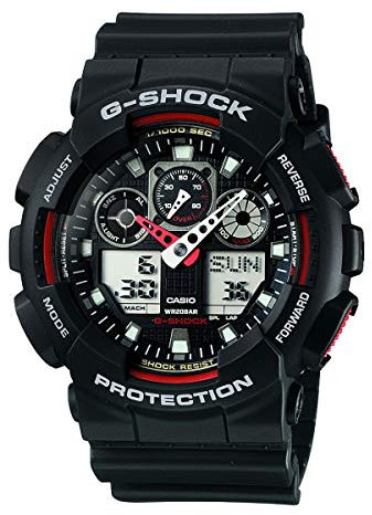 Casio GA-100-1A4ER - Reloj para Hombre, Rojo