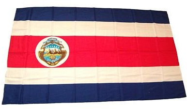 FahnenMax Fahne/Stockflagge Costa Rica 30 x 45 cm Flagge
