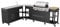 VidaXL 40428 Barbecue Zona cottura Gas Nero, Acciaio inossidabile barbecue e bistecchiera