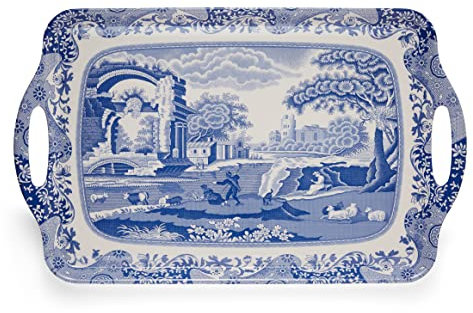 Portmeirion Home & Gifts 2019518337 Blue Italian Large Tray, 48 x 29.5cm