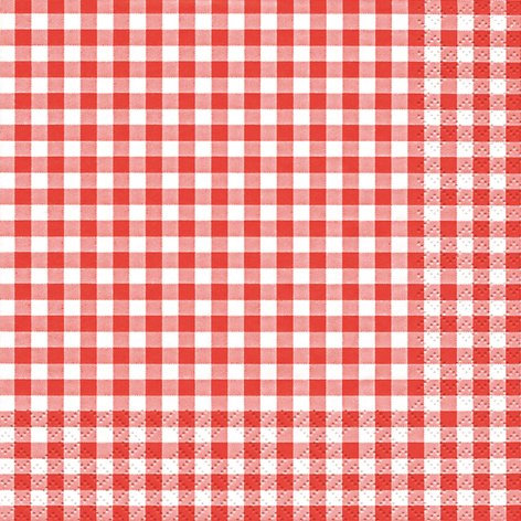 20 Servietten Karo rot/kariert/zeitlos 33x33cm