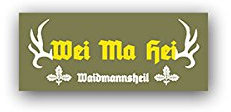 Aufkleber/Sticker Weidmannsheil WeiMaHei Jäger Jagdgruß Eber Jagd 3,5x8cm A3316