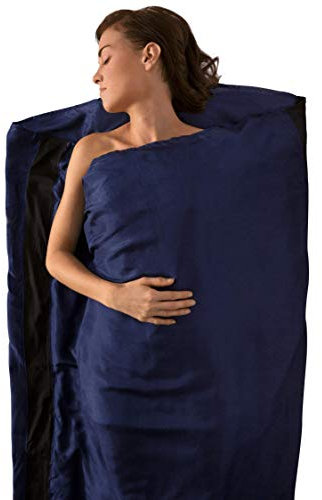 SEATO SUMMIT Kinder ASILKCSSTDNB Saco sábana seda estándar rect. Azul Marino, Dunkles Marineblau, Standard (Rectangular)