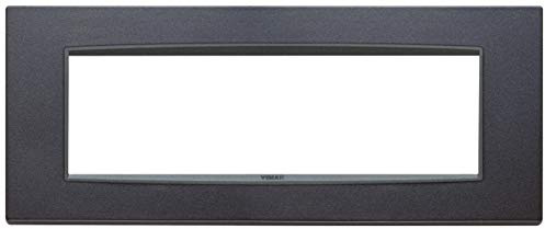 Vimar 20657.15 Eikon placca Classic 7 moduli 20.6x8.5x0.9cm, antracite matt