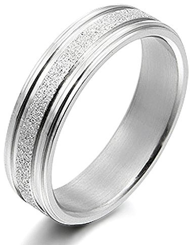 Gemini - Unisex Bräutigam oder Braut Jahrestag Titan Hochzeitsringe 6mm breit - Titan, R 1/2
