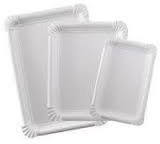 PZ 300 Vassoio in Carta CM 14 X 21 Ideale per Dolci Tray Paper in Cartone Alimentare Bianco