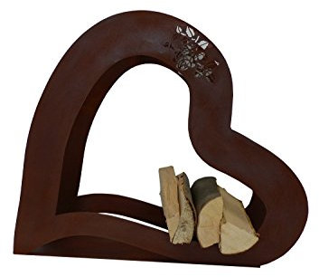 ARTTEC Holzsammler /-Korb Kaminholzregal Feuerholzständer Edelrost - hochwertige Gartendeko aus Metall - Rost Deko für Garten, Balkon & Terasse - Metall Deko zum Aufstellen - Made in Germany
