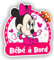 Sticker Bébé à Bord Minnie - Autocollant