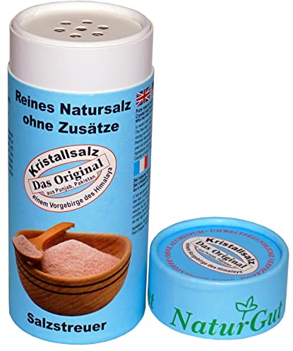 NaturGut Feines Himalaya-Kristallsalz - 350 g | 100% naturrein & unraffiniert | Pinkes Gourmet-Salz für Küche | aus Salt Range Pakistan