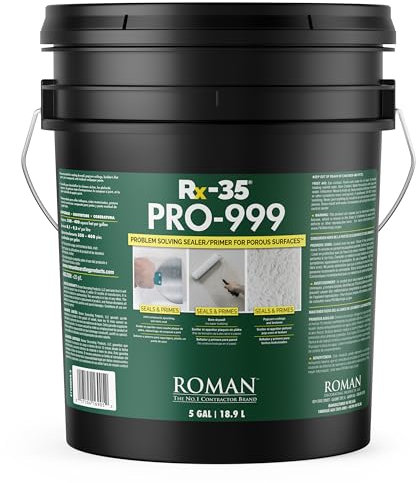 Roman Decorating Produc 16905 Rx-35 Pro 999 Drywall Repair & Primer Heals & Seals Damage 5 Gallon