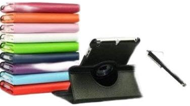 COLT ® iPad Mini étui de luxe avec Multi Functional 360 Coque - avec cordonné COLT® Stylet et Clip de écouteur - Noir