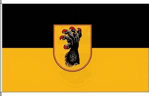 KÖNIGSBANNER Zertifizierte Flagge Fahne Syke - DH 100 x 150cm - Hissflagge doppelt gesäumt mit Karabinerhaken aus deutscher Flaggen-Manufaktur