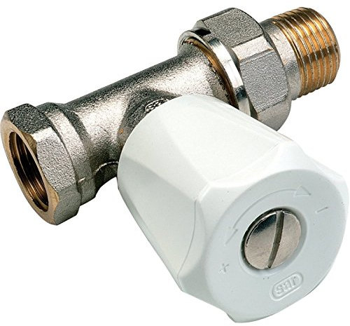 Comap Robinet manuel droit à double réglage pour radiateur - Droit Femelle 3/4 - Thermostatisable - EuroSar - 409206