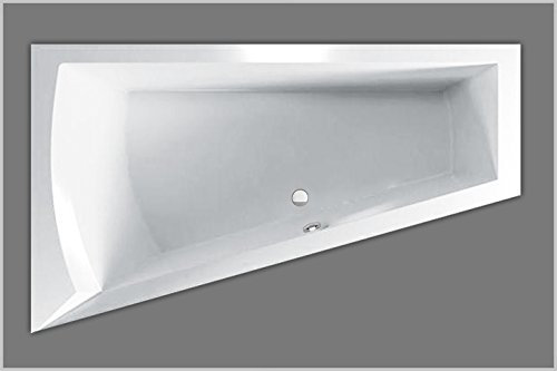 Badewanne Acryl Trapez Raumsparwanne Typ 41 175 weiß 175x135cm