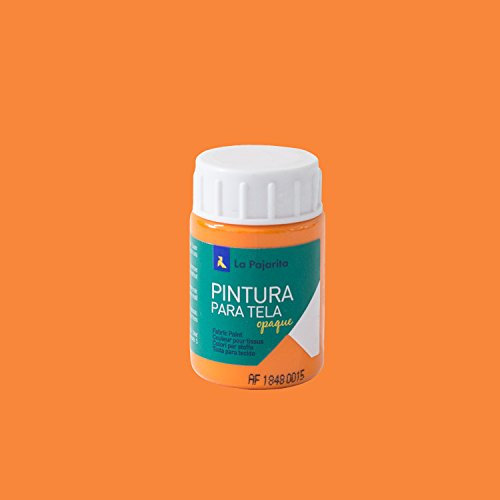 Pintura para Tela Opaque To-05 Naranja 35ML La Pajarita, Pintura de aplicación directa sobre tela