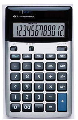 TI TI-5018 SV - Desktop - Grundrechner - 12 Ziffern - 1 Zeilen - Batterie/Solarenergie - Schwarz - Silber