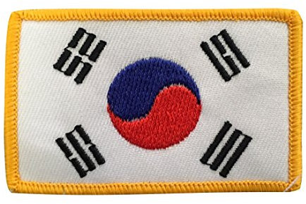 Südkorea Aufnäher, Korea Flaggen-Aufnäher
