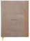 RHODIA 117504C - Taupe Soft Notebook - 19x25 cm - Lined - 160 pages - Clairefontaine Ivory Paper 90 g/m - Bookmark, Elastic Closure - Faux Leather Cover - Rhodiarama Collection