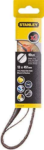 BLACK+DECKER X33376-XJ Nastri per Lima, 3 pezzi, Grana 40