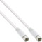 InLine 69302 SAT-Anschlusskabel, 2x geschirmt, 2x F-Stecker, >75dB, weiß, 2m