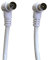 electrosmart White Male Coax Plug to Female Coax Socket TV Aerial Extension Cable with 90 Degree Right Angled Connectors - Length: 1.5m