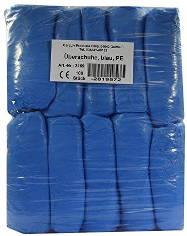 ÜBERSCHUHE Einmal Kunststoff blau 100 St