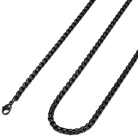 FIBO STEEL Halskette für Herren und Damen, Kabelkette, Edelstahl, 2 - 4 mm, 40,6 - 91,4 cm